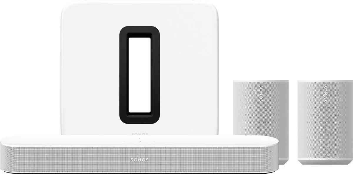 Sonos Beam 4.1 Era 100 (1 Sonos Beam   2 Era 100 Noir  1 Sub Noir) Home-cinéma sans fil