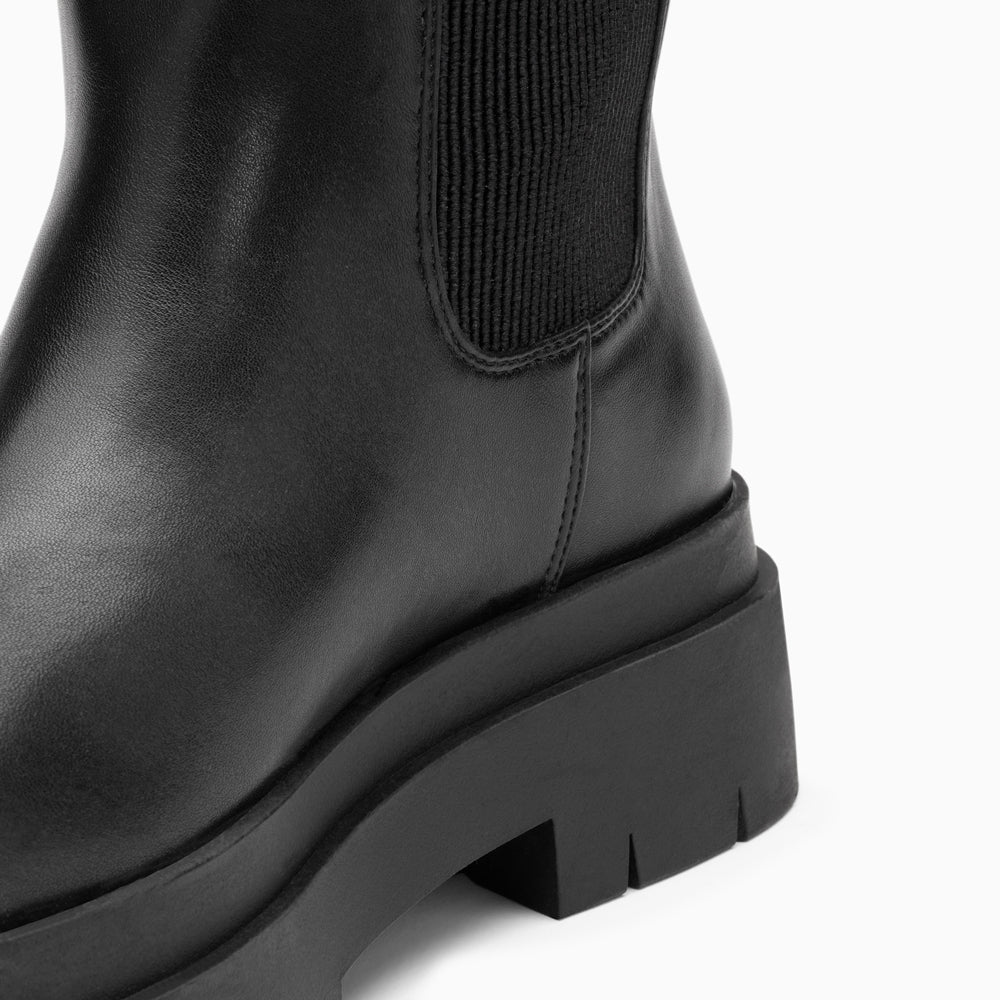 Bottes-Bottes Jessica noires à semelles crantées