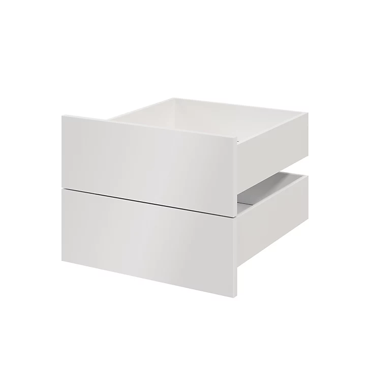 Lot de 2 tiroirs blancs GoodHome Atomia H. 18,5 x L. 49,7 x P. 50 cm