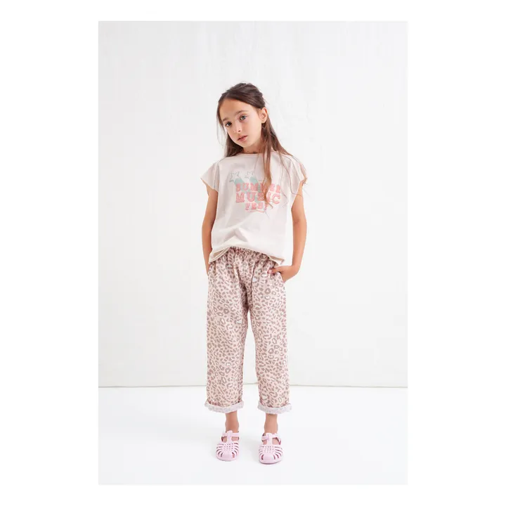 Tocoto Vintage Pantalon Léopard | Rose pâle