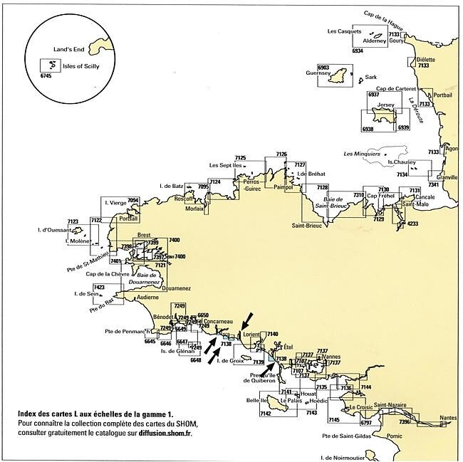 EPSHOM - 7138L PORTS MOUILLAGES EN BRETAGNE SUD
