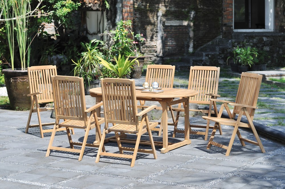 Garden Pleasure Teak Gartentisch Solo ausziehbar Garten Holz Esstisch Tisch