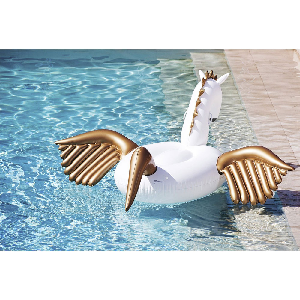 (240cm) Grosse Aufblasbare Wasser Luftmatratze Liegesofa Badeinsel - Weisser Pegasus