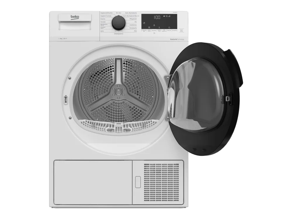 Beko DHC946GX - Tørremaskine - bredde: 59.7 cm - dybde: 59.9 cm - højde: 84.6 cm - frontbetjening - hvid
