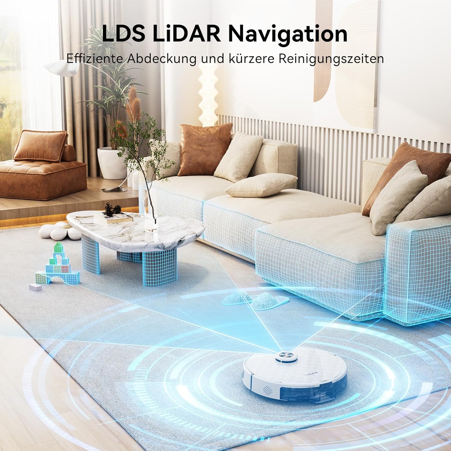Tesvor S8Pro Saugroboter mit Wischfunktion -8000Pa Staubsauger Roboter 3in1 Roboterstaubsauger+LiDAR-Navigation+240 Min Laufzeit,APP/Alexa Steuerung,ideal für Haustierhaare,Teppiche,Hartböden.