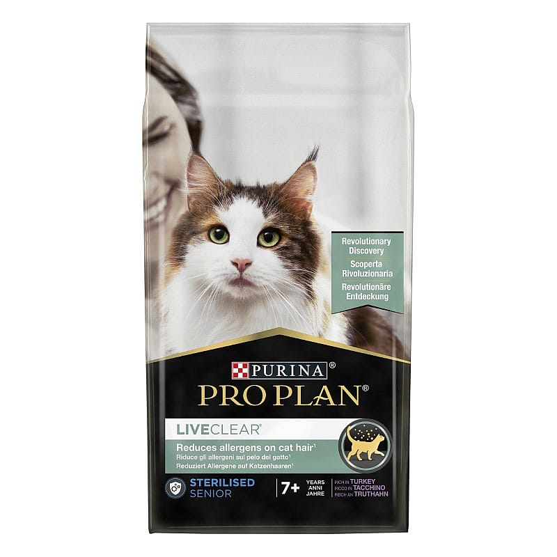 Purina Pro Plan LiveClear Sterilised Senior 7+ Allergeen-reducerend Kattenvoer 1.4 kg | 12834