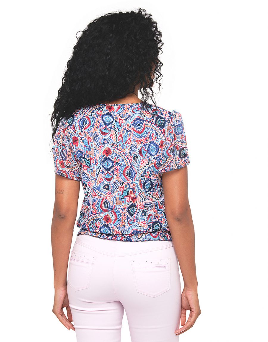 Top bleu fluide