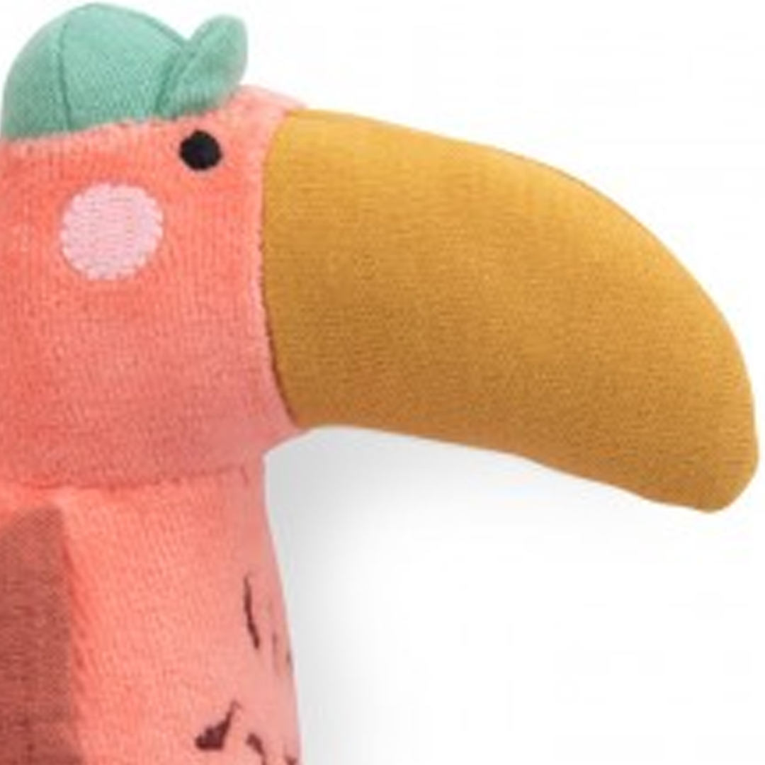 Moulin roty knuffeltoekan met rammelaar