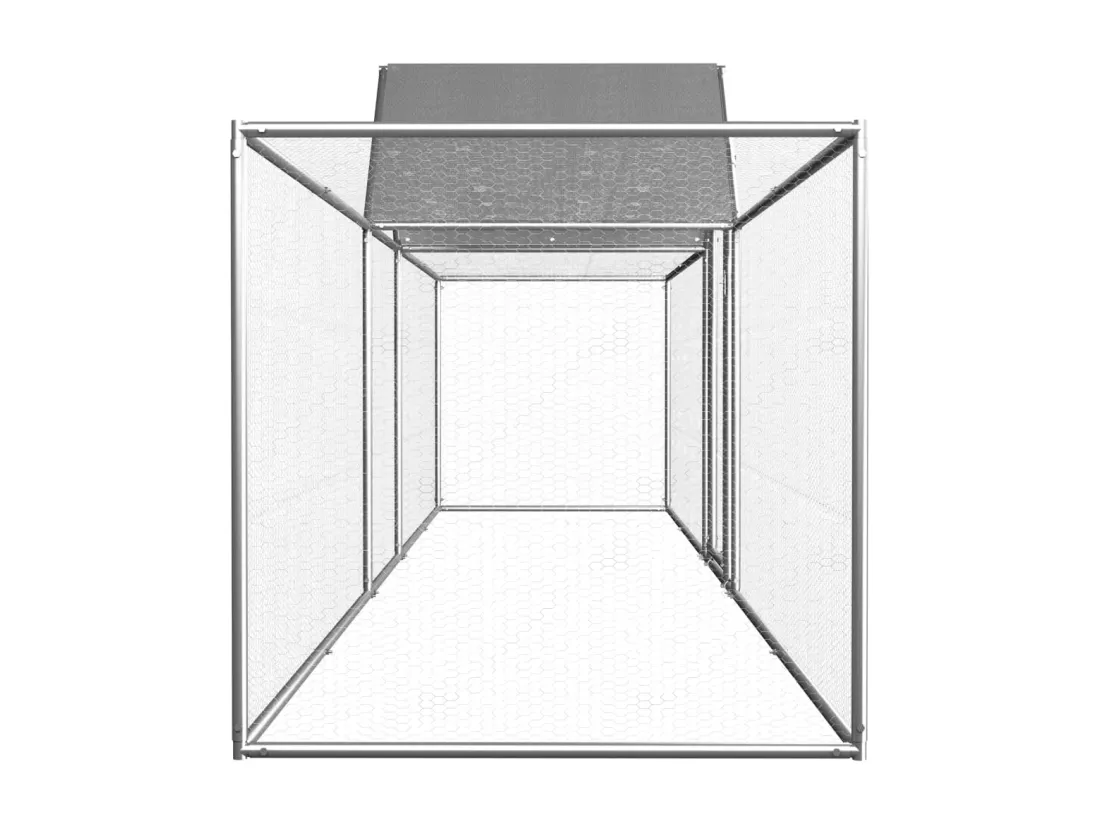 Poulailler 5 x 1 x 1,5 m Acier galvanisé