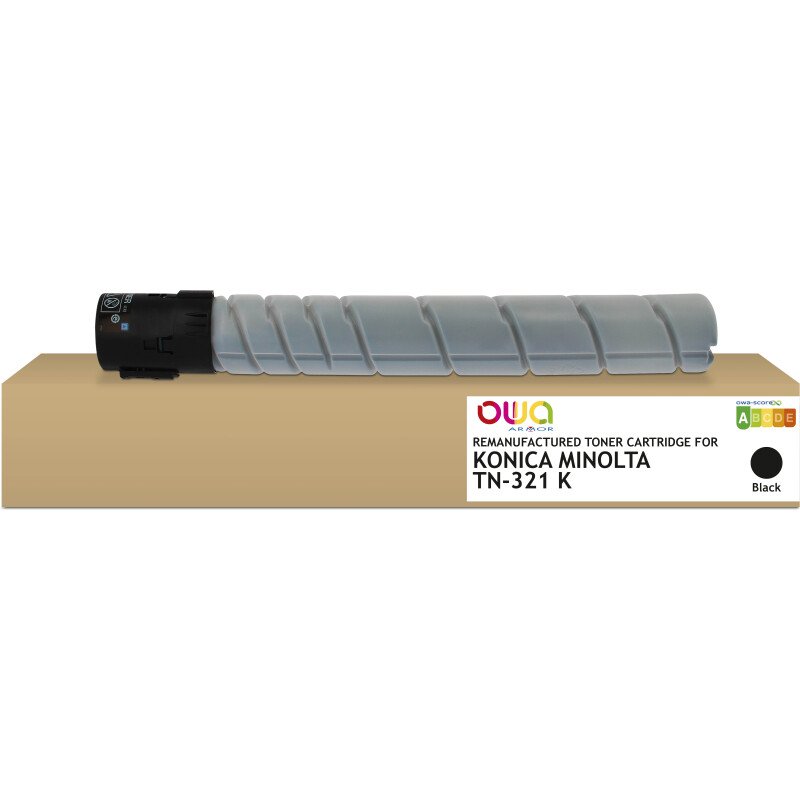 Toner remanufacturé OWA - standard - Noir - pour KONICA MINOLTA TN-321K, DEVELOP A33K1D0, OLIVETTI B1036