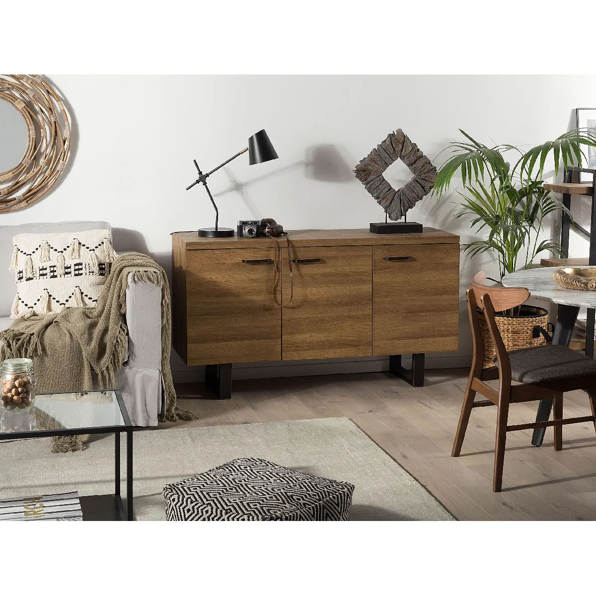 BELIANI Timber 79 cm Bois foncé