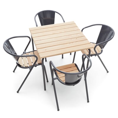 Tisch Estoril, Holz, RAL 7024 Graphitgrau