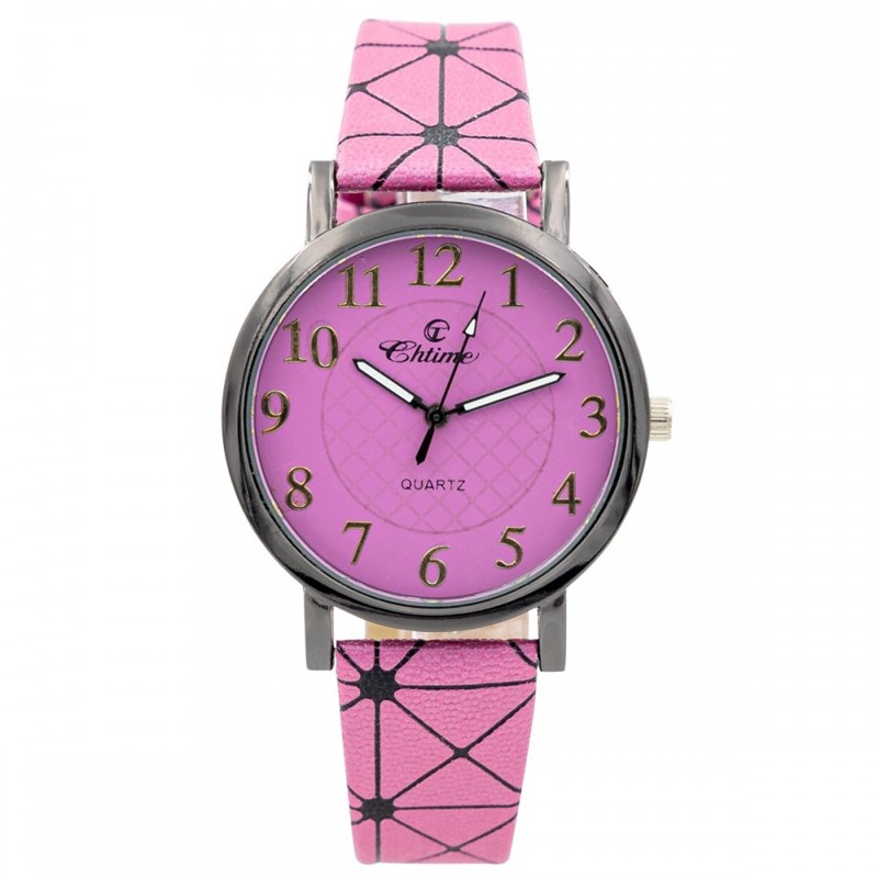 Montre Femme CHTIME bracelet Cuir Rose