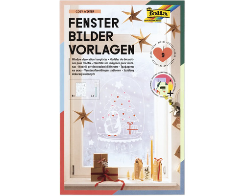 Raamdecoratiesjablonen GEZELLIGE WINTER