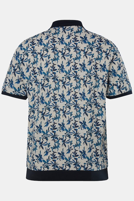 Men+ Poloshirt, Halbarm, Bauchfit, Piqué, Alloverdruck, bis 84/86