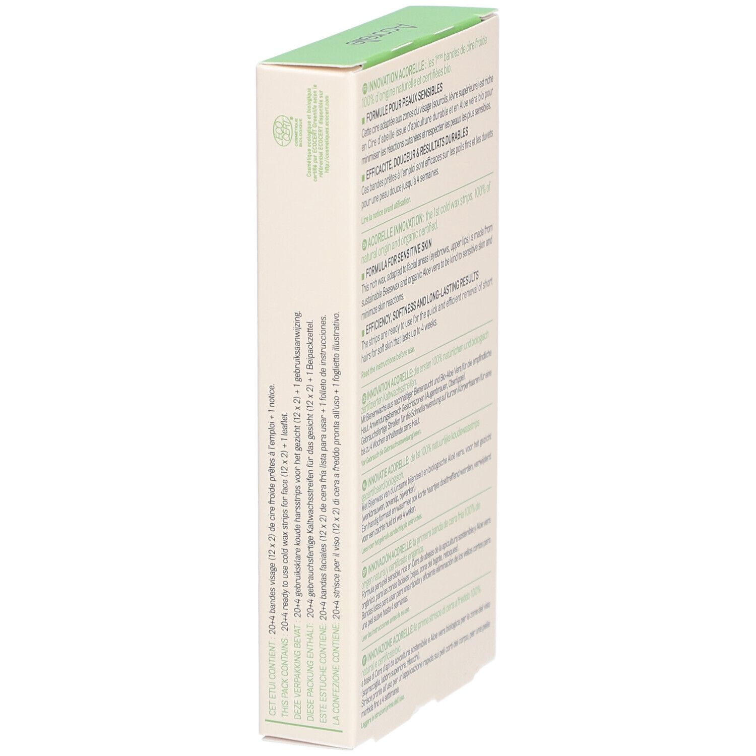 Acorelle Kaltwachsstreifen Gesicht 20 + 4 Streifen 14g
