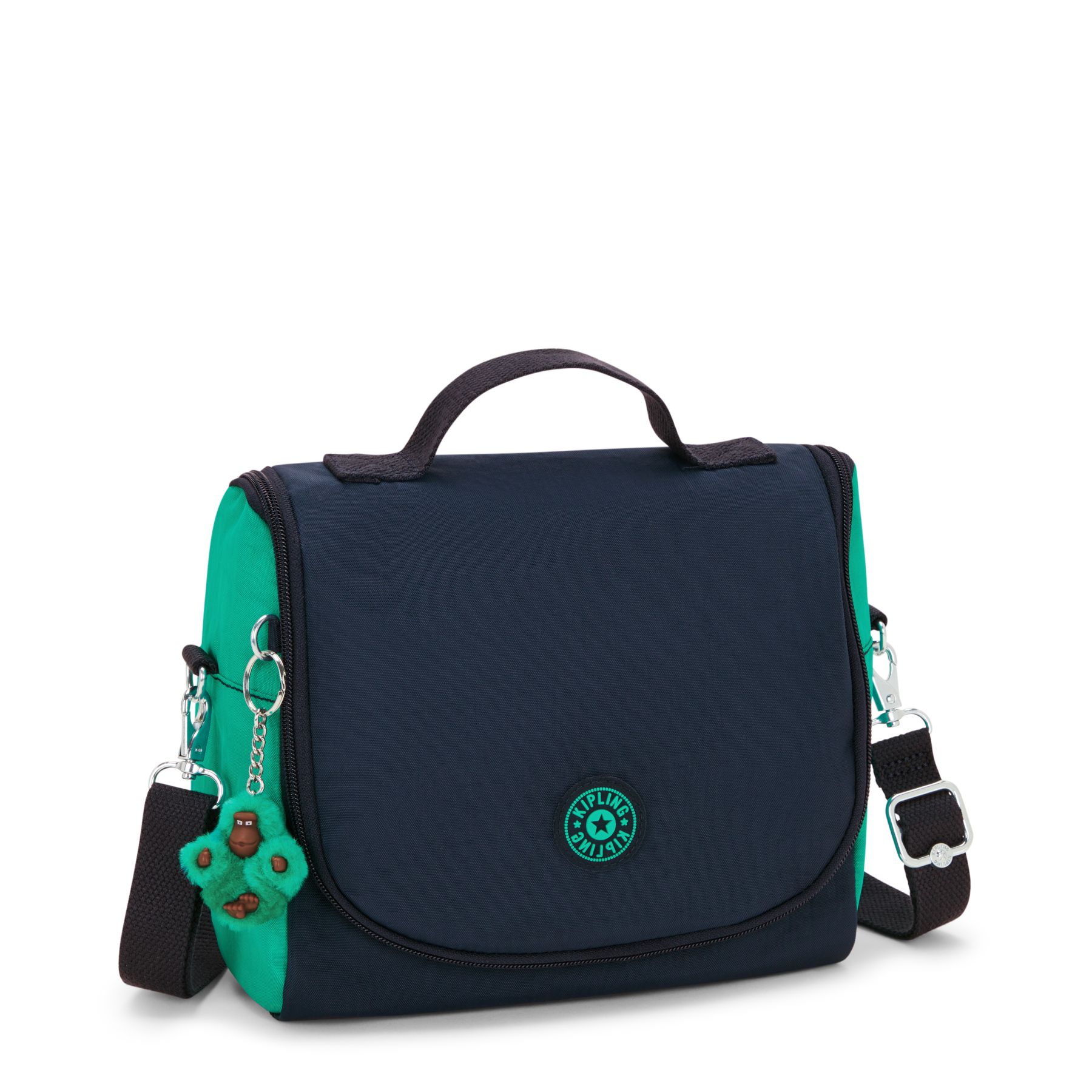 NEW KICHIROU Grand Sac Repas Isotherme avec Manchon pour Valise - Blue Green Block