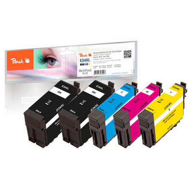 Tinte Epson No 34XL 2x BK, C, M, YDruckerpatronen: 2 x Schwarz, 1 x Cyan, 1x Magenta, 1x Gelb