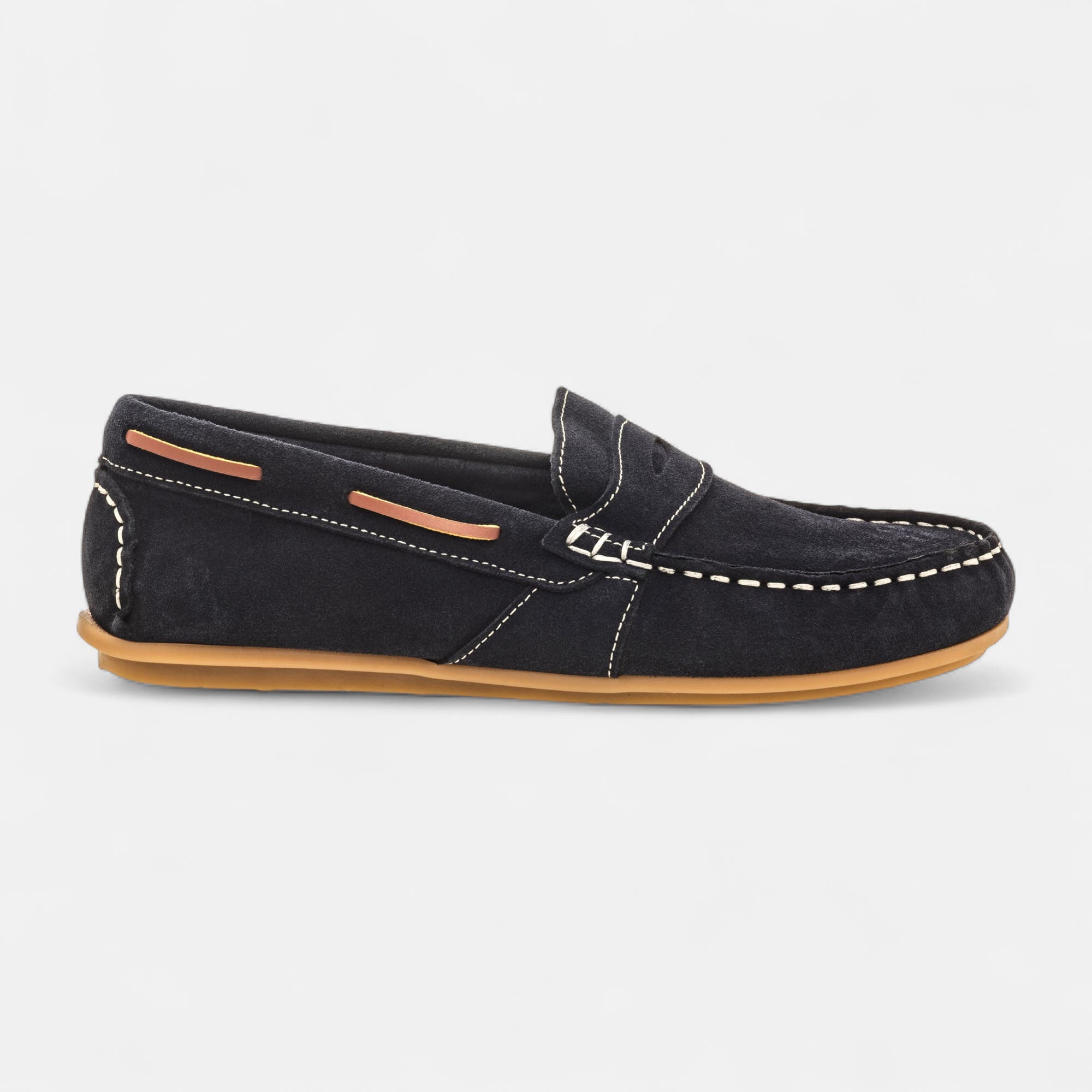 Mocassins Garçon en cuir bleu marine