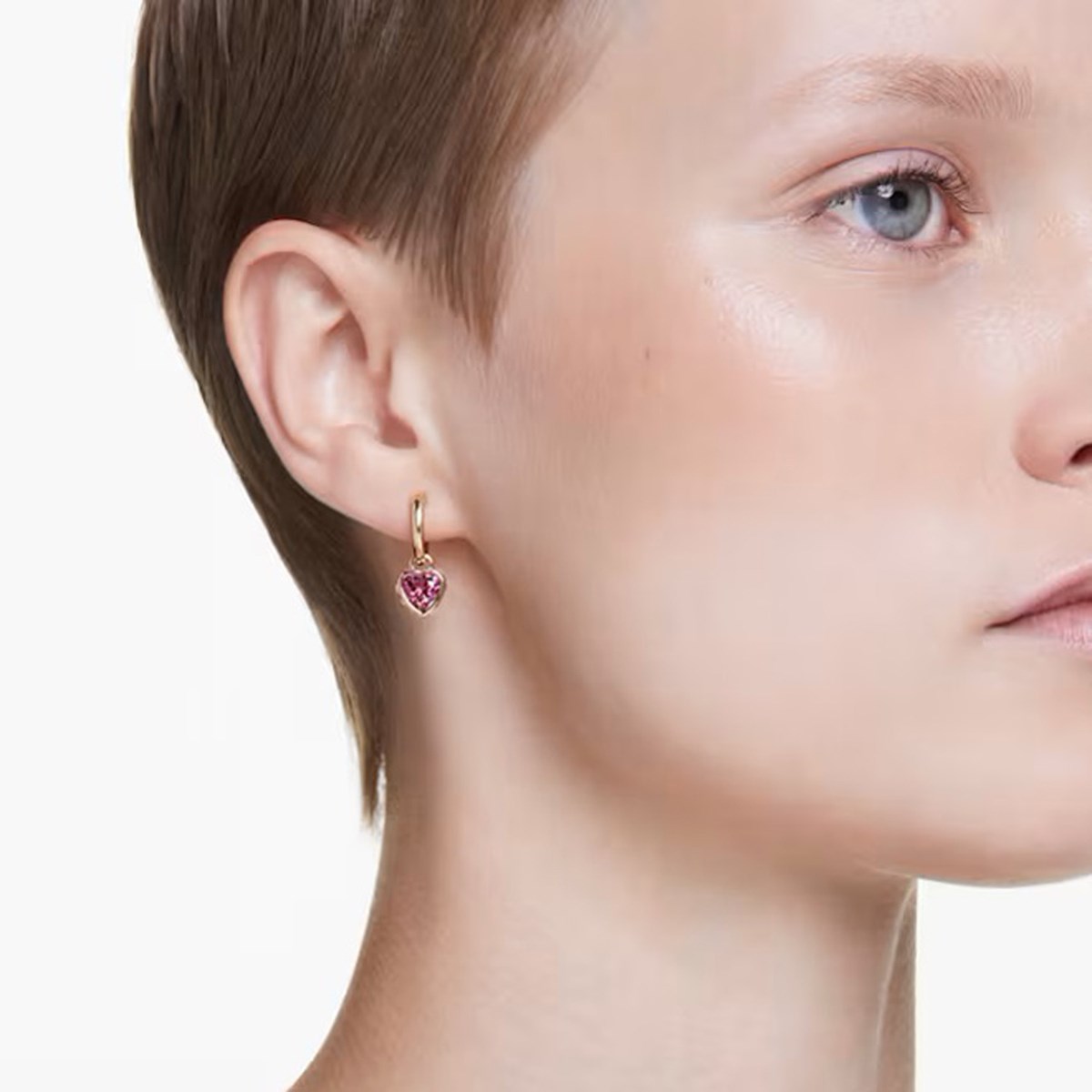 Boucles d'oreilles pendantes Swarovski Stillacoeur rouge