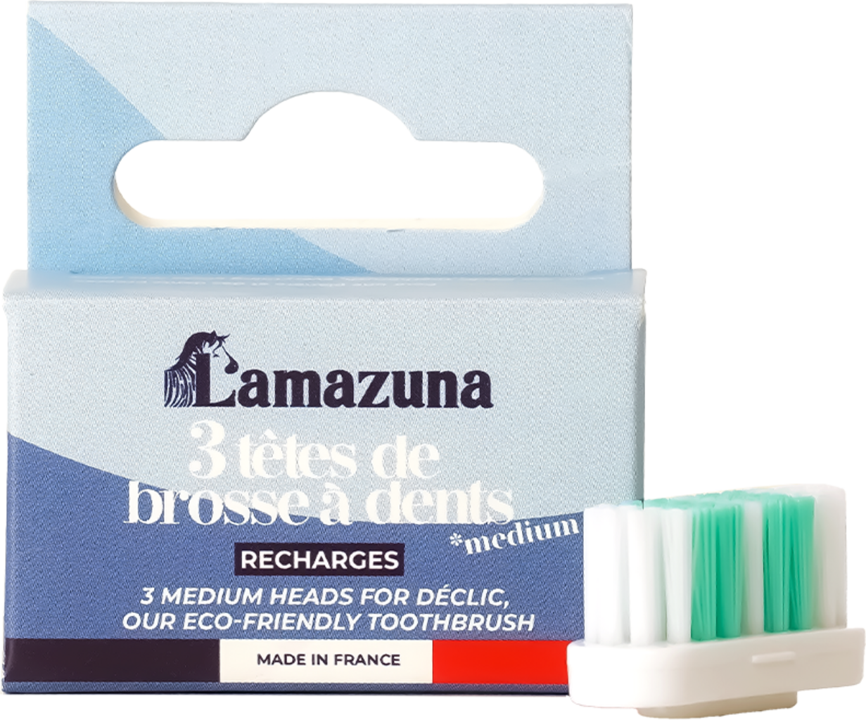 Lamazuna  Zahnbürsten-Wechselköpfe Mittel
