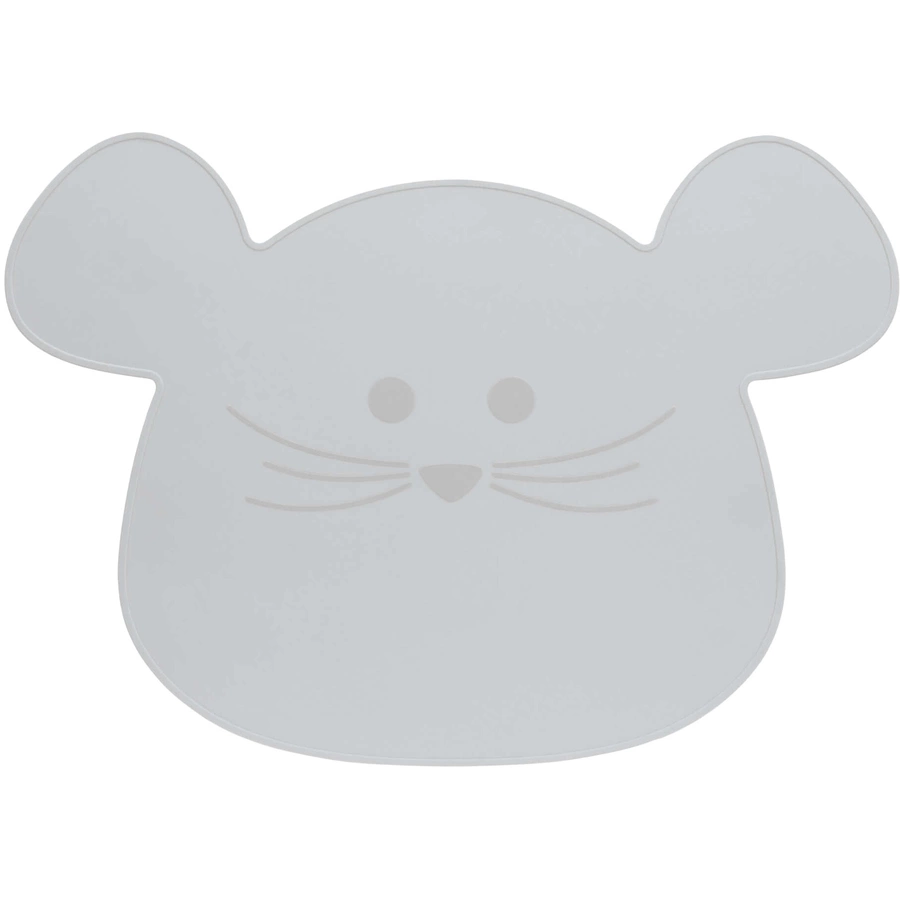 Lässig Esslernteller und Platzset Little Chums Mouse 2er Set grau