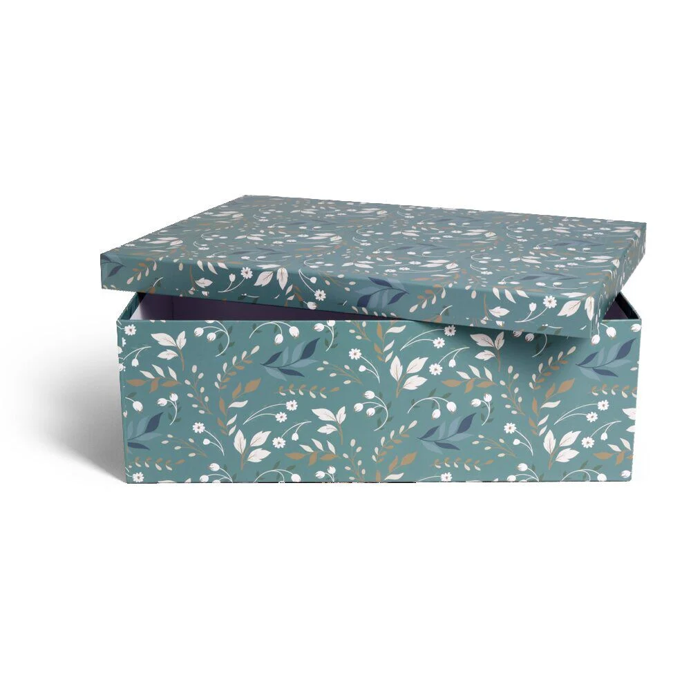 Boîte carton décorée 32x21,5xH11,8cm - 2 modèles