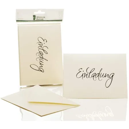Rössler Papier Einladung Candle Light mit Hf/gold B6 Hd/B6.5/5