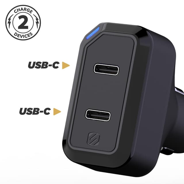 Powervolt dobbel hurtig billader 36 watt USB-C PD3.0