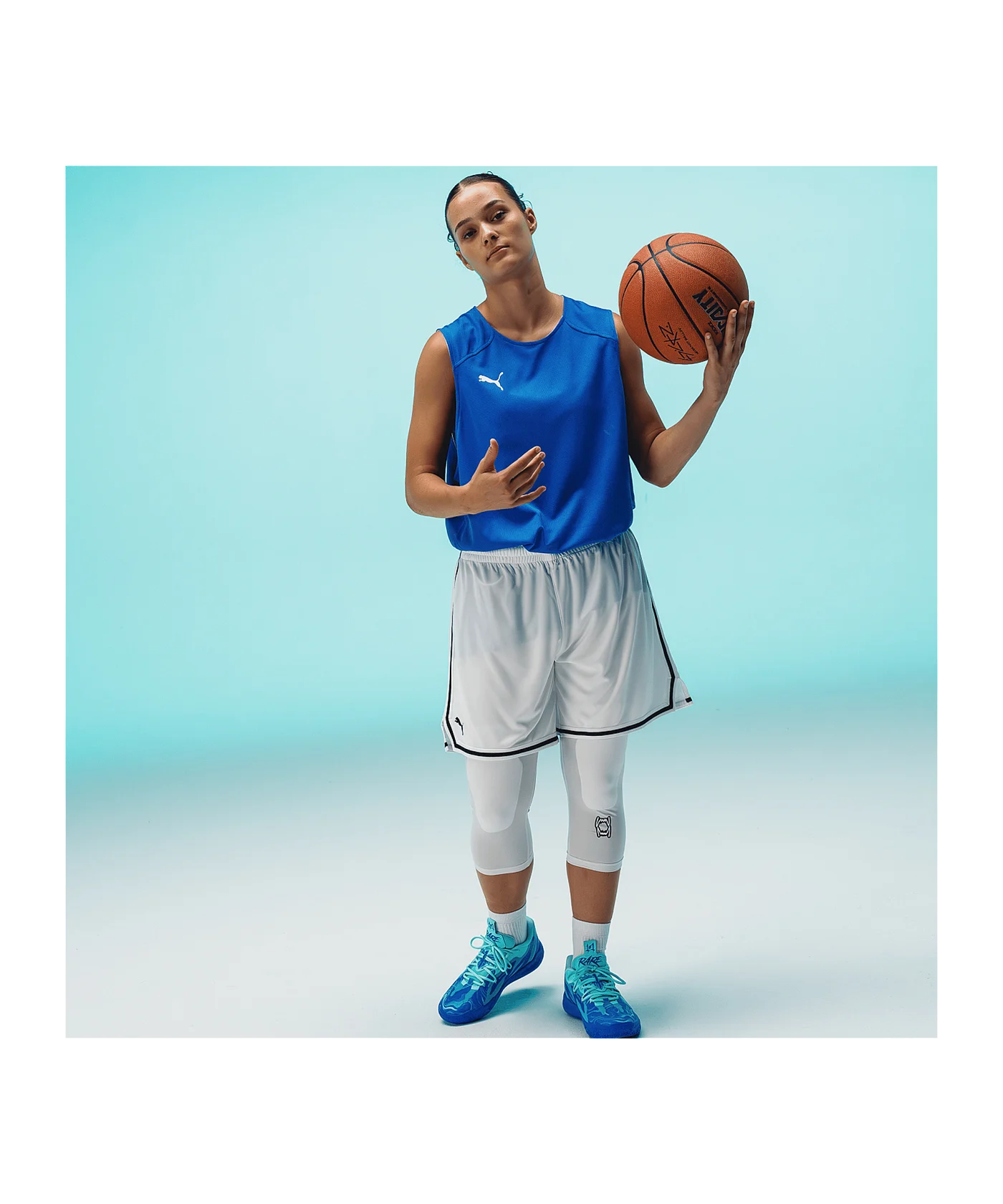PUMA Hoops Team Game Short Weiss F02