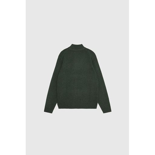 Wood Wood Blu AA Halfzip Striktrøje, Nature Green, XXL