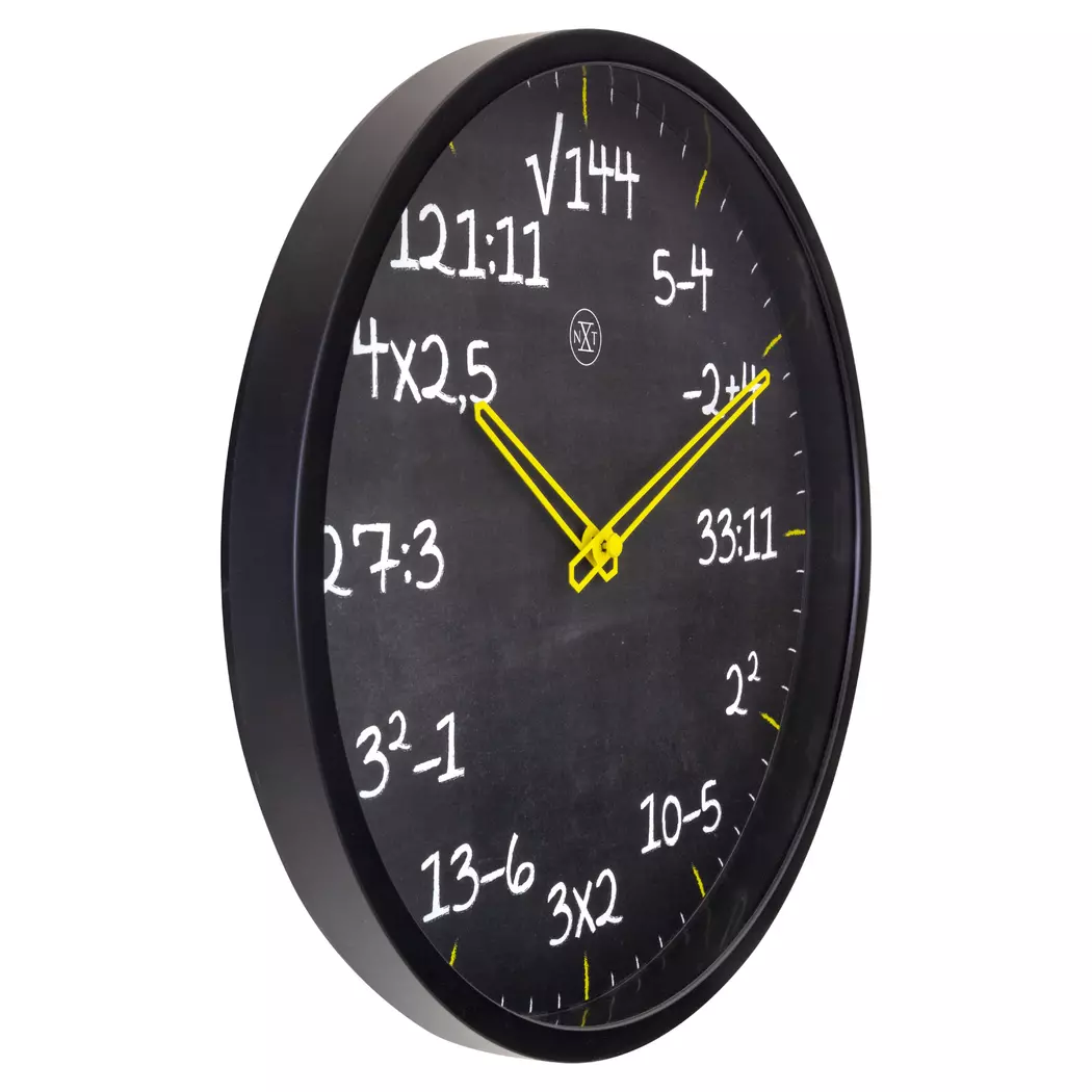 Quarzwanduhr Maths Ø 30 cm