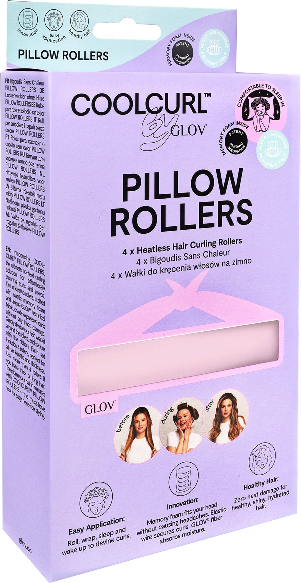 GLOV  COOLCURL™ Pillow Rollers, Pink
