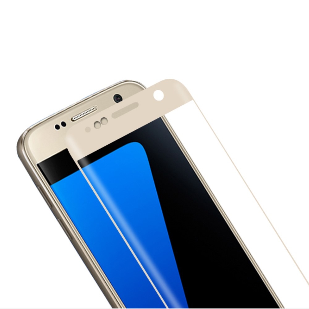 Samsung Galaxy S7 Vollbild Panzer Display Schutz abgerundete Kanten - Weiss