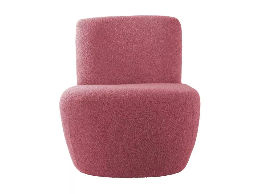 Chaise lounge en tissu bouclette Ada