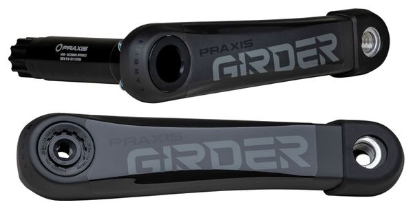 Manivelles Praxis Girder Carbon Direct Mount (Sans Boîtier) Noir