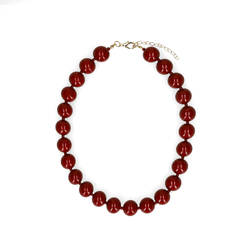 Bruine kralenketting