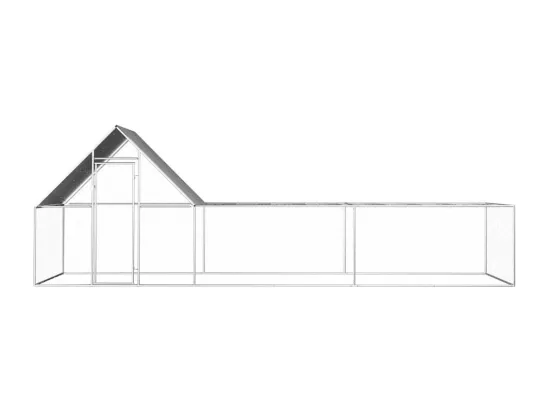 Poulailler 6 x 2 x 2 m Acier galvanisé