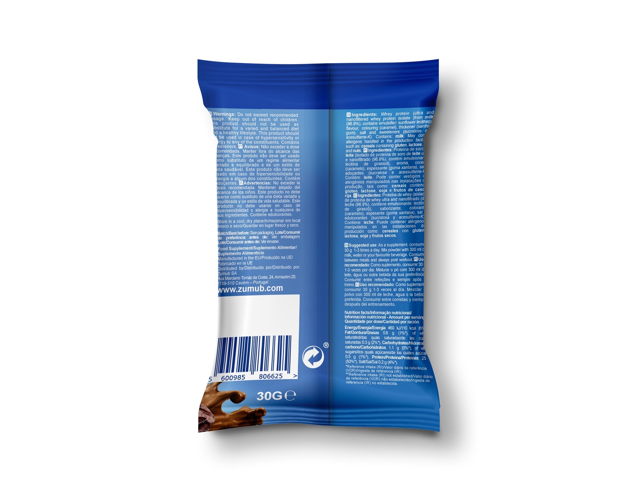 PROTEINA WHEY ZUMUB 100% ISOLADA CAFÉ 30G