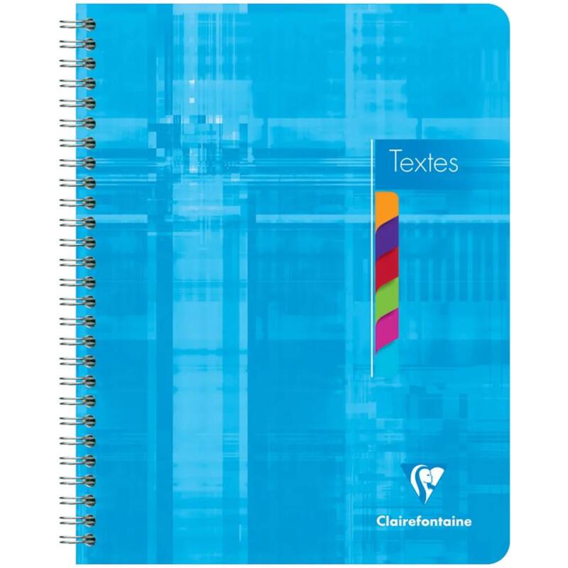 Cahier de textes reliure intégrale 17x22cm 144 pages grands carreaux Couleur aléatoire - Assortis