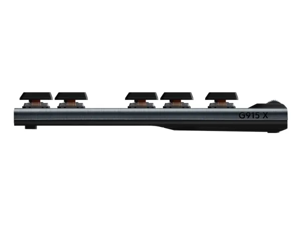 Logitech G G915 X - Tastatur - gaming, LIGHTSPEED - TKL - bagbelyst - trådløs - USB-C, Bluetooth, 2.4 GHz - sort