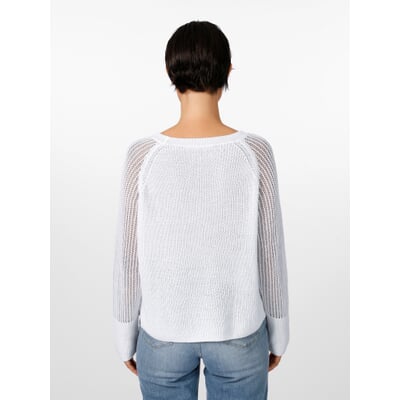 Damenpullover Strickmix, Weiß