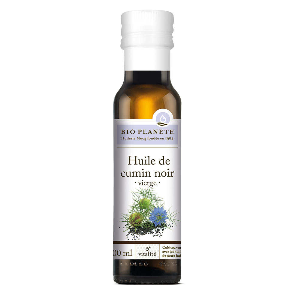 Huile de cumin noir (nigelle) vierge bio