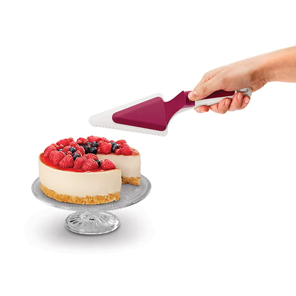 Lot moule à tarte revêtu 24,5 cm et pelle à tarte avec poussoir
