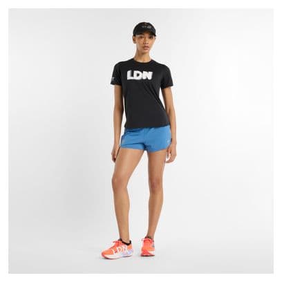 Maillot manches courtes New Balance Athletics London Noir Femme