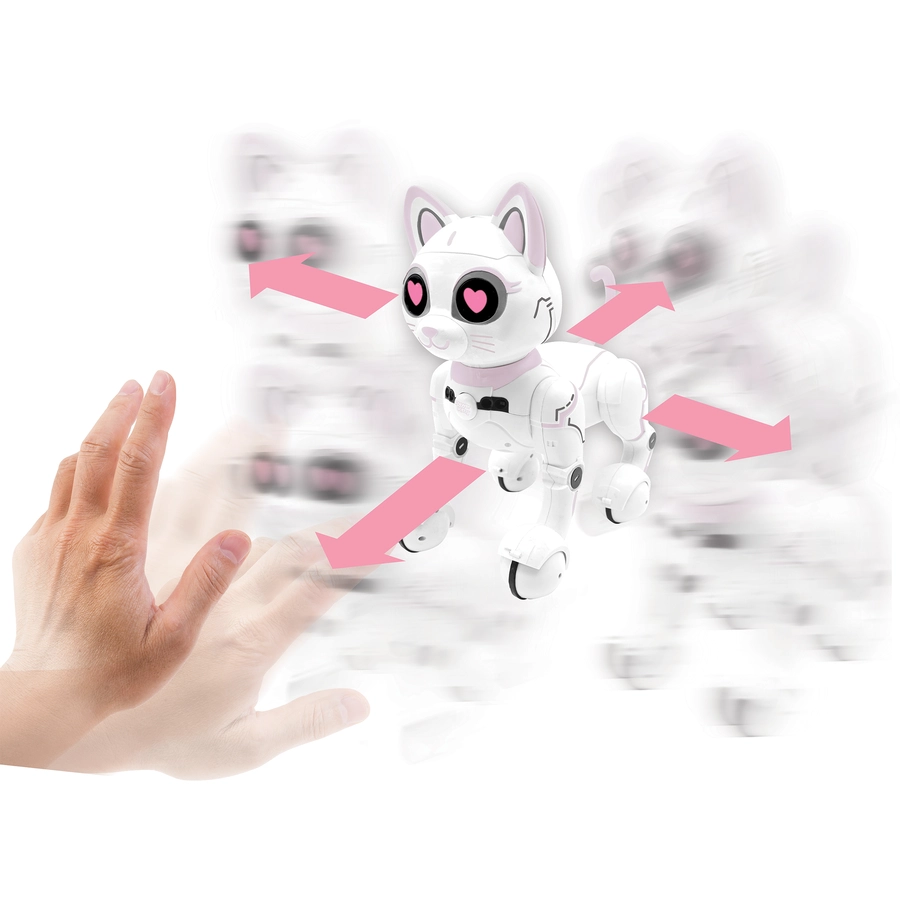 LEXIBOOK Power Kitty - Meine schlaue Roboterkatze mit Programmierfunktion, weiß