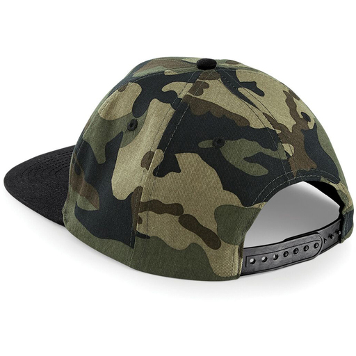 Boné plano com aba reta Beechfield Retro Camouflage