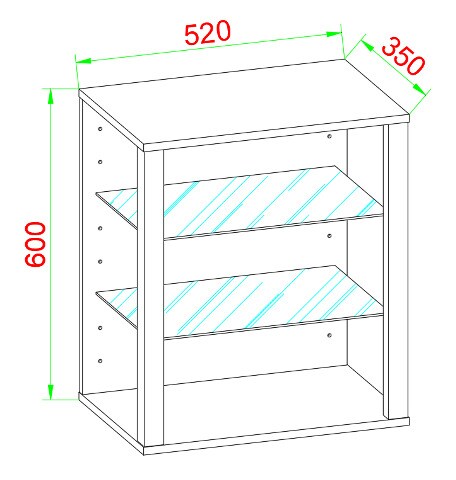 VCM Holz Glas Vitrine Sammelvitrine Glasvitrine Schaukasten Standvitrine Glasol S