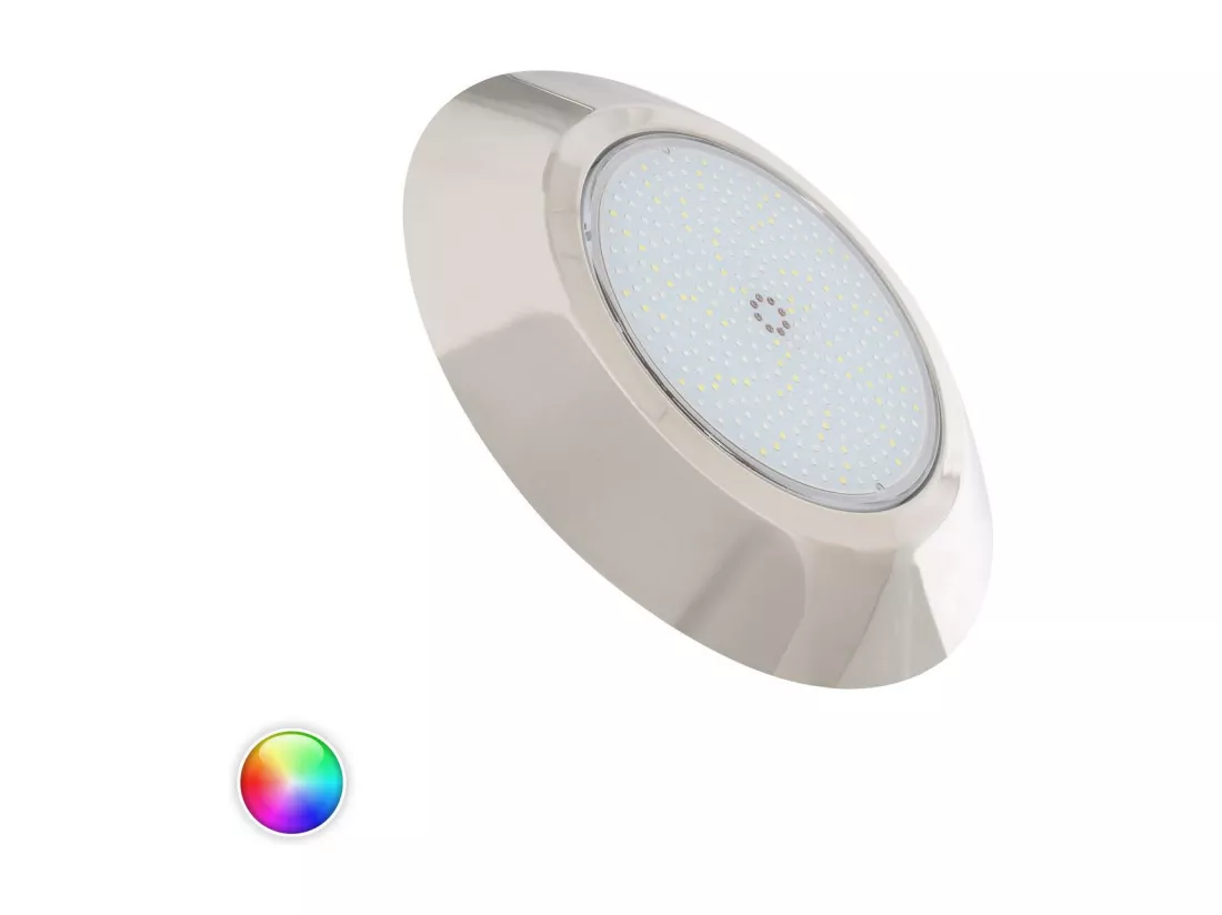 Spot LED Piscine en Saillie Inox RGBW Submersible 12V DC IP68 24W RGBW