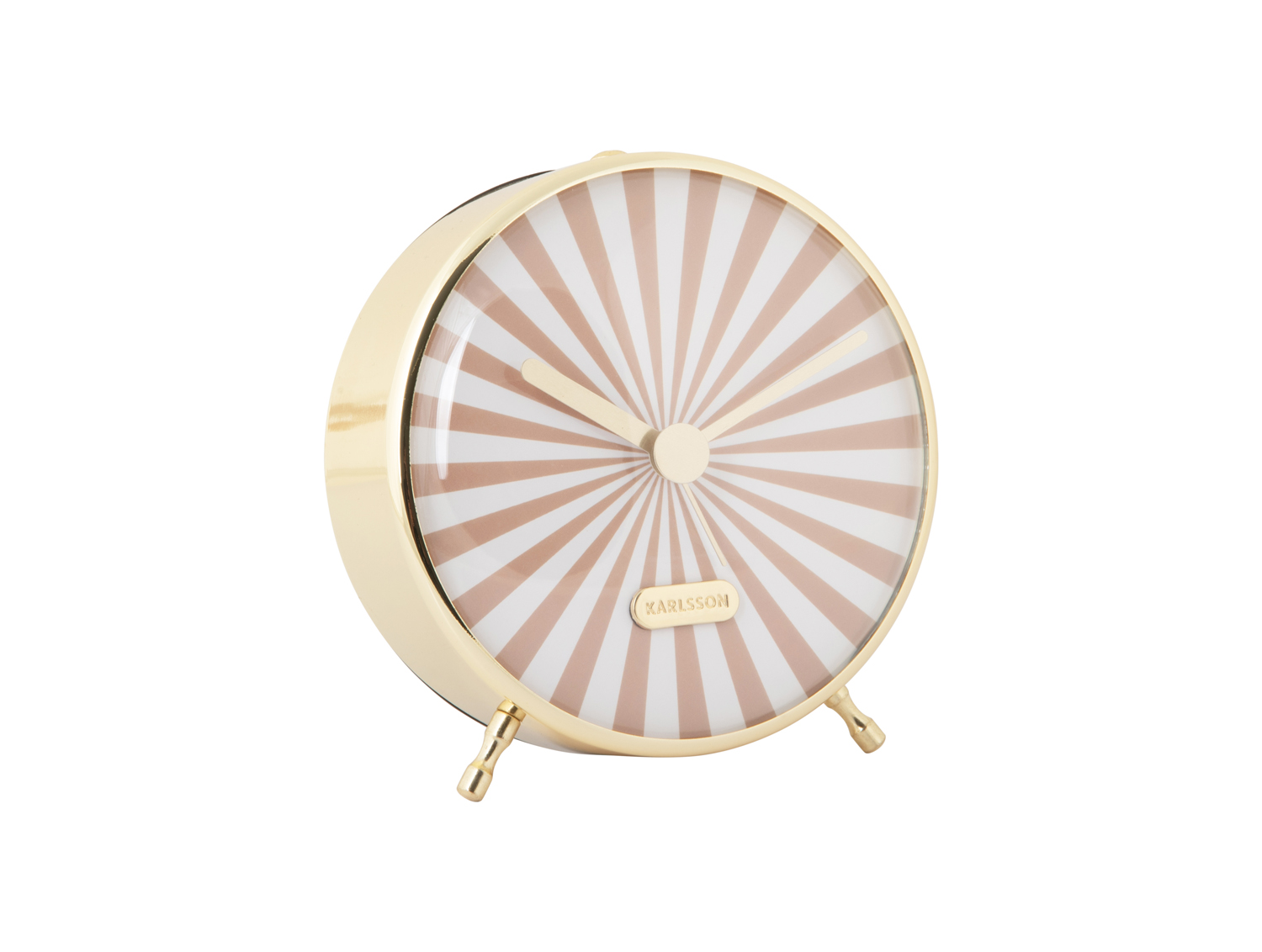 Alarm clock Candy Swirl soft brown & white